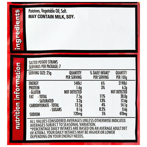 Nutrients 1, Original Potato Straws 175g