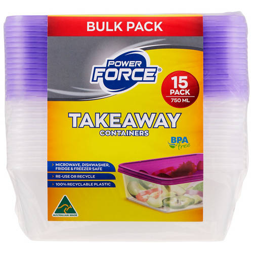 Front shot 2, Takeaway Containers 15 Pack