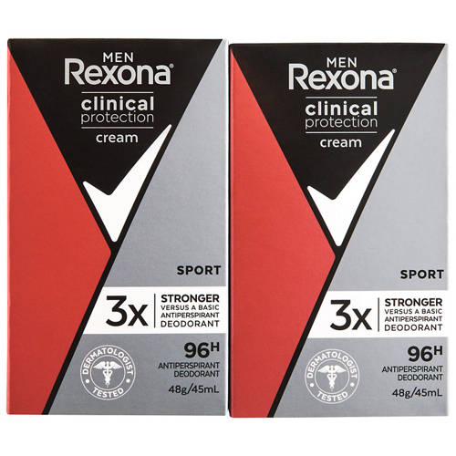 Front shot 2, Clinical Protection Antiperspirant Deodorant 96 Hour 2 Pack 48g