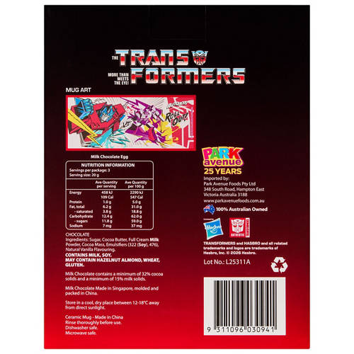Front shot 3, Transformers Mug and Egg Gift Set 60g