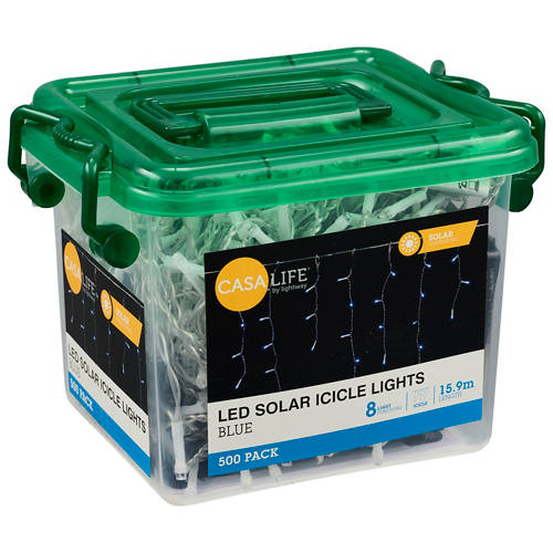 Solar or Low Voltage LED Icicle Lights 500 Pack