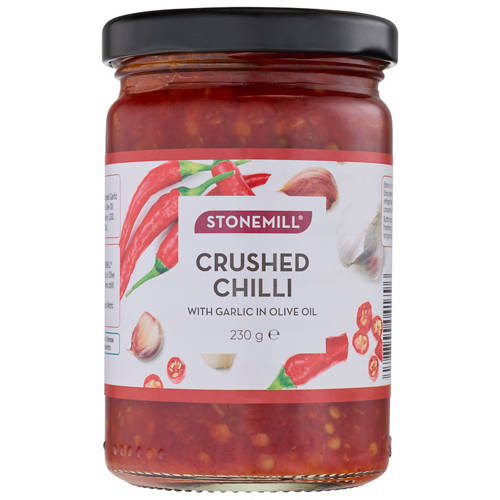 Front shot 2, Crushed Chilli with Garlic in Olive Oil 230g