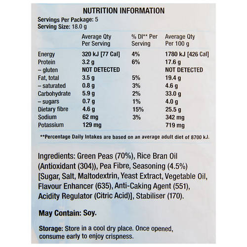 Nutrients 1, Original Salted Harvest Snaps 5 Pack 90g