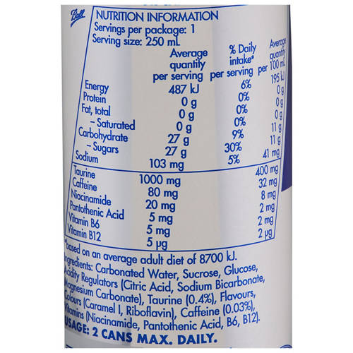 Nutrients 2, Energy Drink 8 Pack 250ml