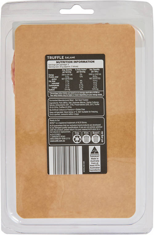 Front shot 2, Truffle Salami 100g