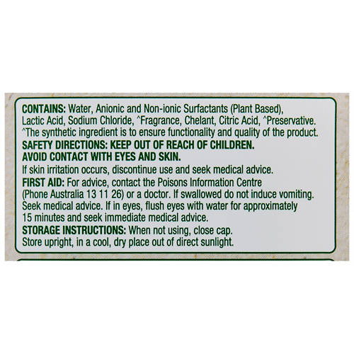 Ingredients 1, Lemongrass & Ginger Dishwashing Liquid 500ml