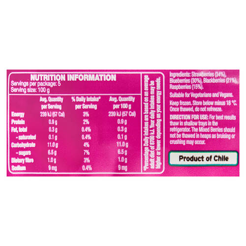 Nutrients 1, Mixed Berries 500g