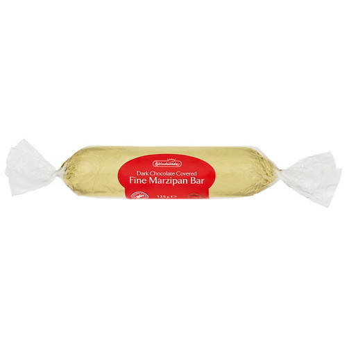 Front shot 2, Dark Chocolate Coated Classic Marzipan Bar 125g