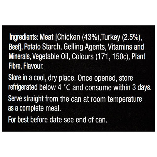 Ingredients 1, Meaty Loaf with Chicken and Turkey Flavour Dog Food 400g