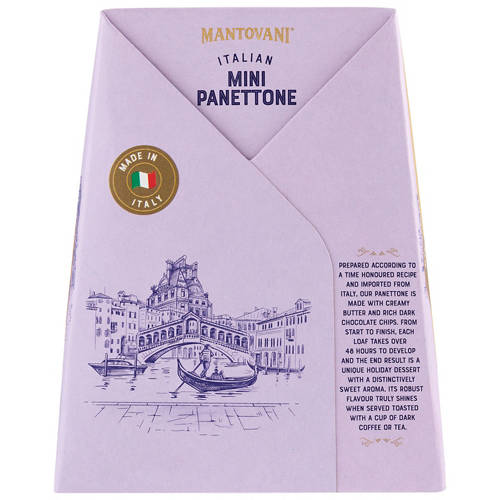 Front shot 3, Mini Panettone Chocolate Chip 100g