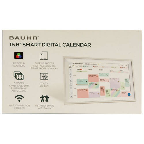 Front shot 2, 15.6" Smart Digital Calendar