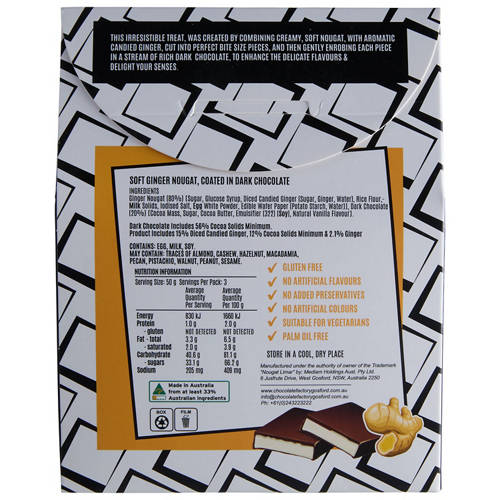 Front shot 3, Chocolate Coated Bites Dark Chocolate Ginger 150g