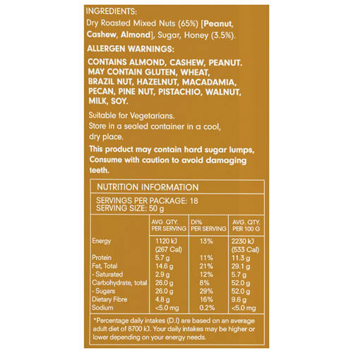 Nutrients 1, Honey Roasted Mixed Nuts 900g
