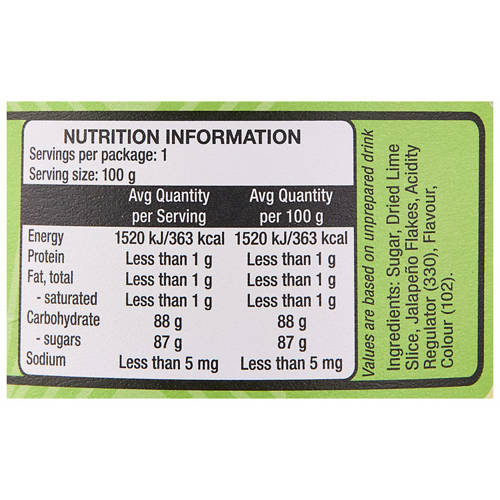 Nutrients 1, Chilli Lime Margarita Mixer