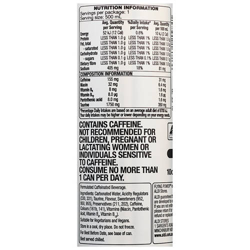Nutrients 1, Energy Drink Pine Lime 99% Sugar Free 500ml