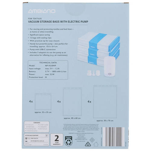 Front shot 3, Vacuum Storage Bags with Electrical Pump
