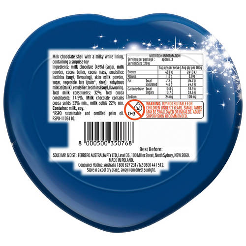 Front shot 2, Kinder Surprise Chocolate Heart 53g