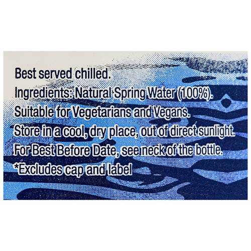 Ingredients 1, Natural Spring Water 600ml