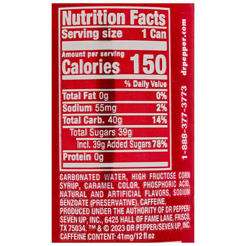 Nutrients 1, Dr Pepper 355ml