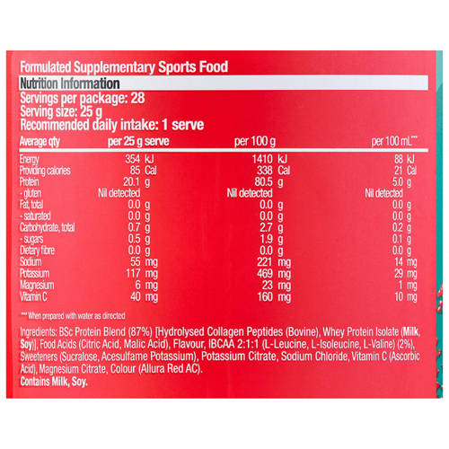 Ingredients 1, Chupa Chup Protein Water 700g