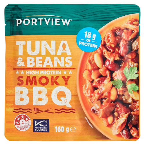 Smoky BBQ Tuna With Beans 160g Product Image Front shot 01