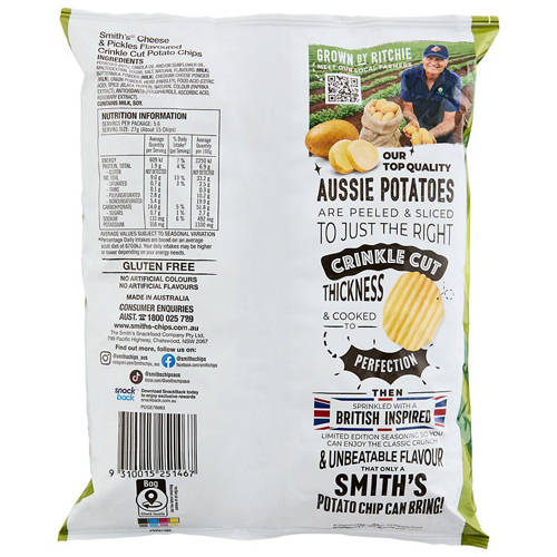 Front shot 2, Crinkle Cut Cheese & Pickles 150g