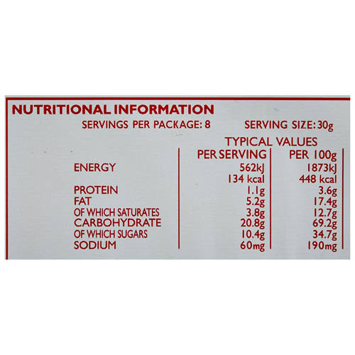 Nutrients 1, Caramel Wafer Biscuits 8 Pack 240g