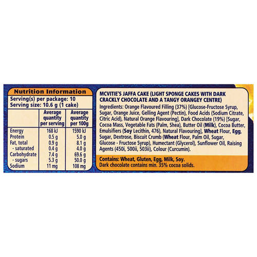 Ingredients 1, Jaffa Cakes 106g