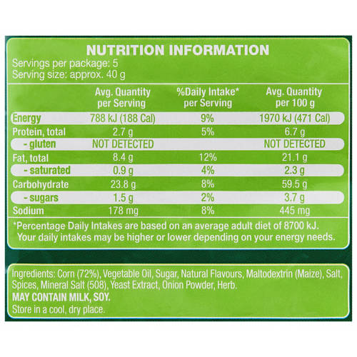 Nutrients 1, Corn Chips Chilli and Lime 200g