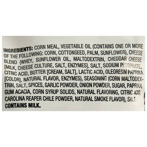 Ingredients 1, Carolina Reaper Cheese Curls 170g