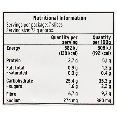 Nutrients 1, German Soft Dark Rye Bread 500g