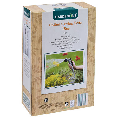 Front shot 2, Coiled Garden Hose  Set 15m