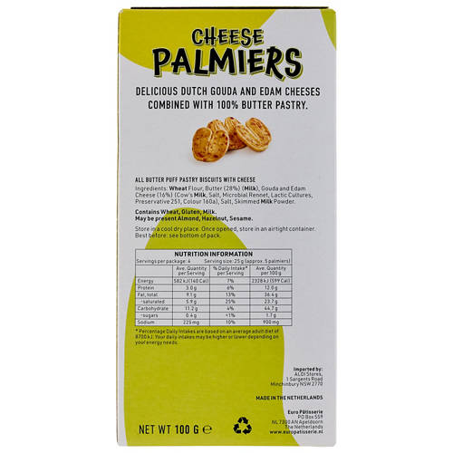 Front shot 3, Cheese Palmiers 100g