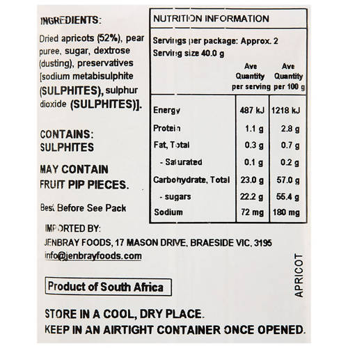 Nutrients 1, Dried Apricot Mixed Fruit Roll 80g