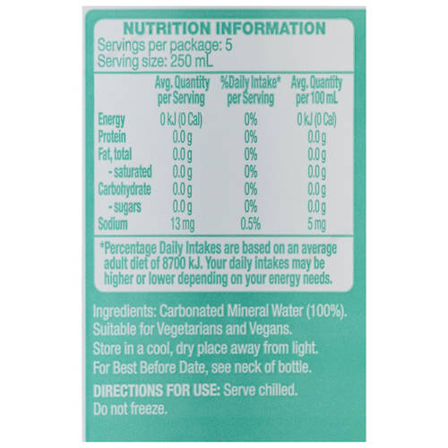 Nutrients 1, Natural Sparkling Mineral Water 1.25L