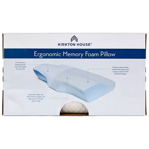 Front shot 3, Ergonomic Shaped Memory Foam Pillow