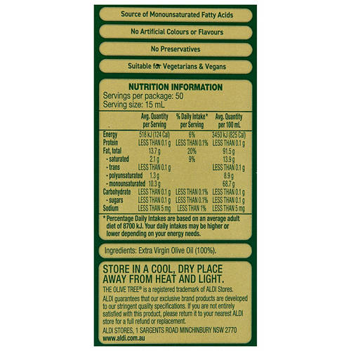 Nutrients 1, Australian Extra Virgin Olive Oil 750ml