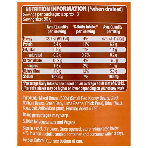 Nutrients 1, 4 Bean Mix 420g