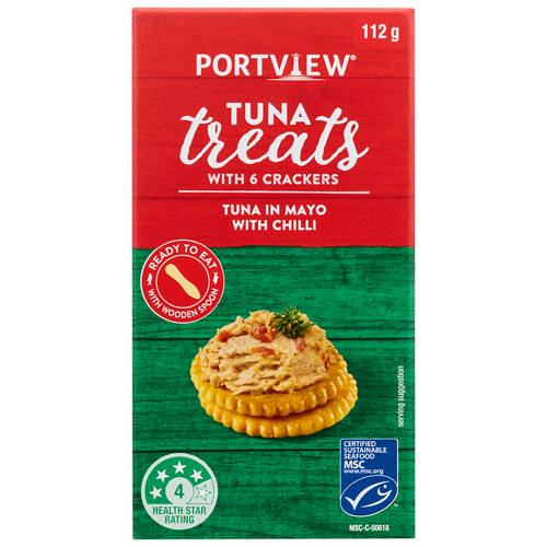Front shot 2, Mayo With Chilli Tuna Treat With Crackers 112g