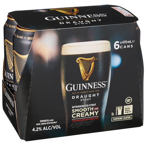Front shot 2, Draught Beer 6 Pack 470ml