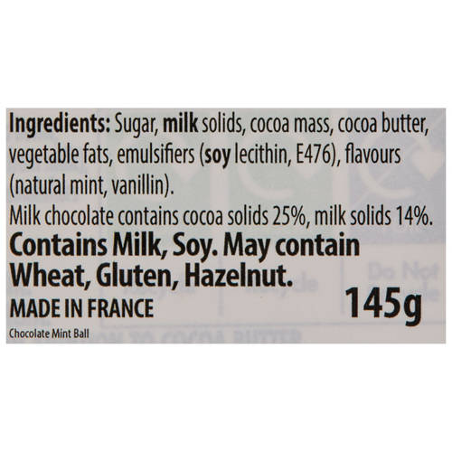 Ingredients 1, Chocolate Mint 145g