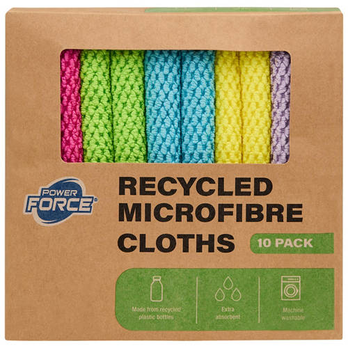 Front shot 2, Recycled Microfibre Cloths Mixed 10 Pack