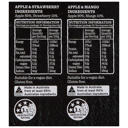 Nutrients 1, Fruit Straps 20 Pack