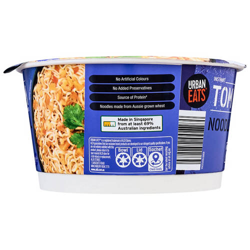 Front shot 3, Tom Yum Flavoured Noodle Bowl 90gom Yum Noodle Bowl 90g