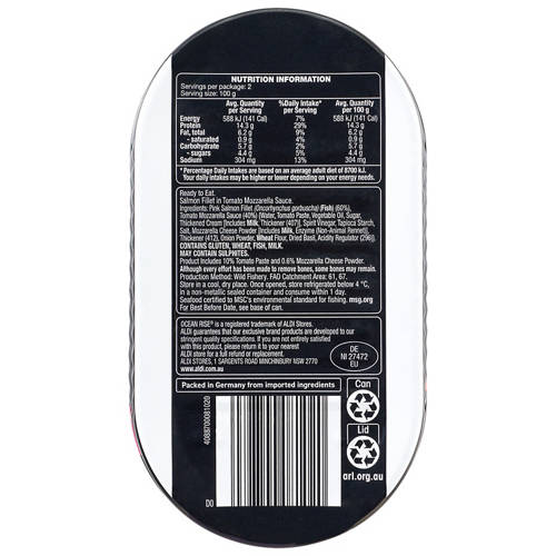 Front shot 3, Salmon Fillet Tomato Mozzarella 200g