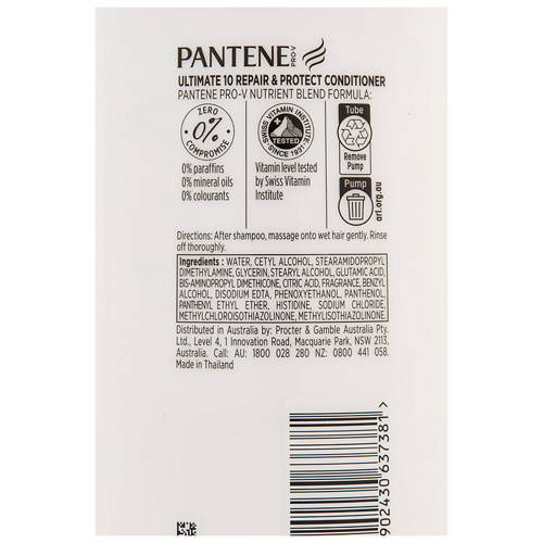 Ingredients 1, Ultimate 10 Repair & Protect Shampoo or Conditioner 900ml