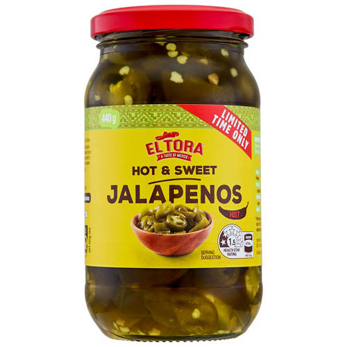 Front shot 2, Hot & Sweet Jalapenos 440g