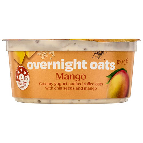 Front shot 2, Brooklea Overnight Oats Mango150g