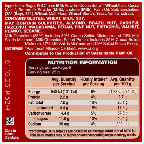 Nutrients 1, Salted Pretzel Chocolate Block 200g