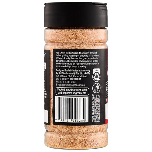 Front shot 3, BBQ Rub Sweet Memphis 200g